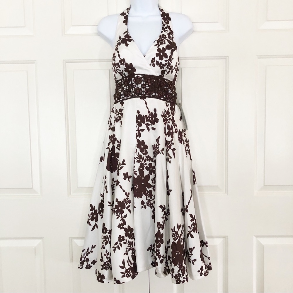 NWT Ignite Evenings by Carol Lin Halter Dress 4